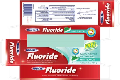 10101a (10101a Dbr Bx Iodent Fluoride Toothpaste Mint Flavor 6.4 Oz R1 Fda)
